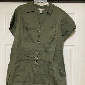 Khaki mid length dress